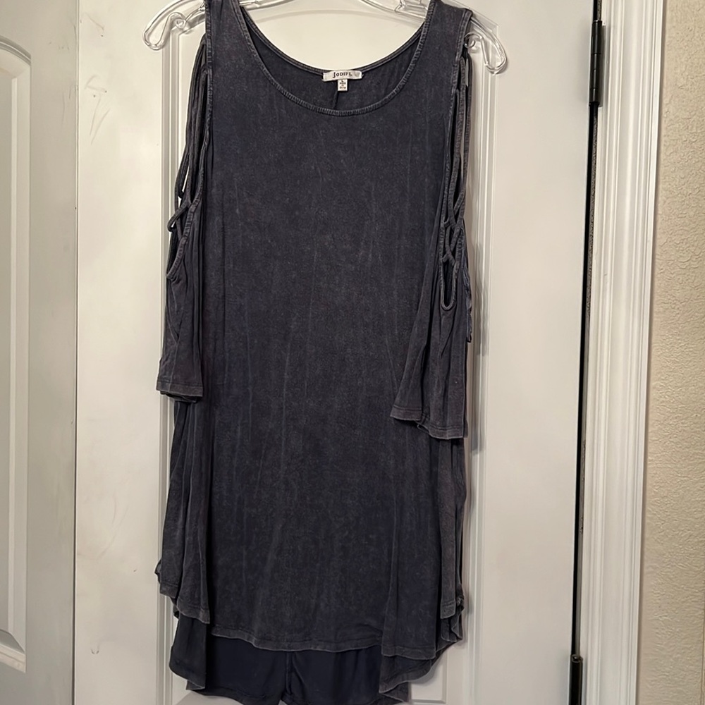 Jodifl top dark gray blue
